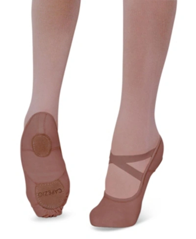 Shop Capezio Little Girls Hanami Ballet Shoe In Dark Brown