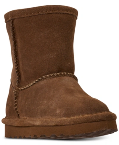 Shop Bearpaw Toddler Girls Elle Zipper Casual Boots From Finish Line In Hickory