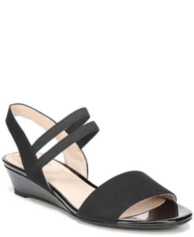 Lifestride Women's Yolo Ankle Strap Wedge Sandals In Black