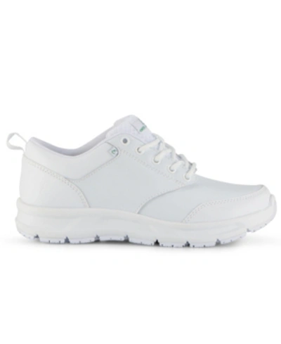 Shop Emeril Lagasse Footwear Emeril Lagasse Women's Quarter Slip-resistant Sneakers Women's Shoes In White Leather