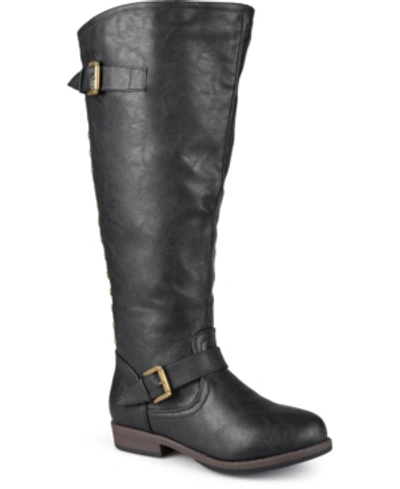 Journee Collection Womens Spokane Studded Riding Boots In Black