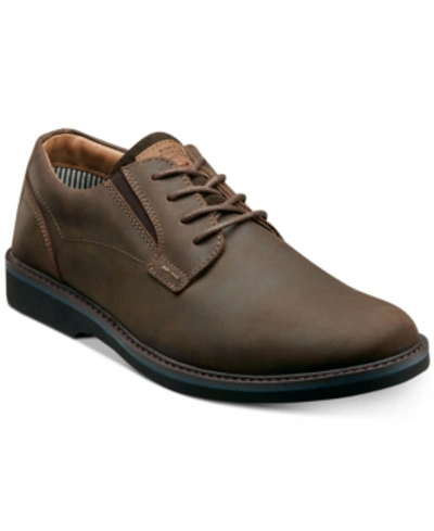 Shop Nunn Bush Men's Barklay Plain-toe Lace-up Oxfords Men's Shoes In Brown Crazy Horse