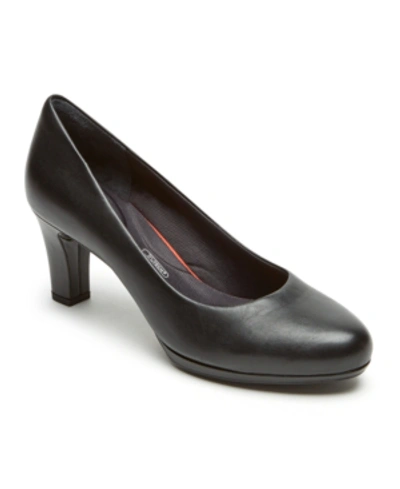 Shop Rockport Women's Total Motion Leah Pumps In Black Nappa Leather