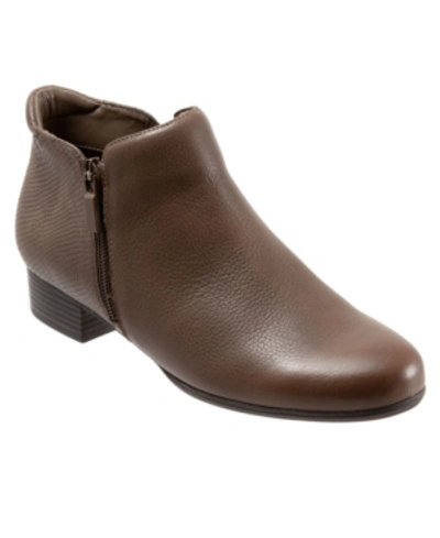 Shop Trotters Major Bootie Women's Shoes In Dark Taupe