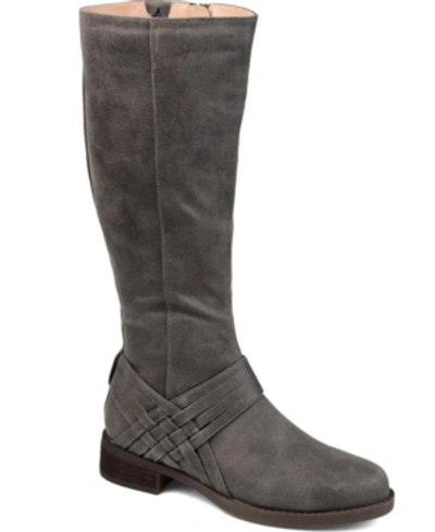 Shop Journee Collection Women's Meg Knee High Boots In Gray