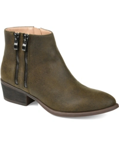 Journee Collection Women's Jayda Booties In Olive