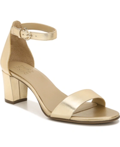 Shop Naturalizer Vera Ankle Strap Sandals Women's Shoes In Dark Gold