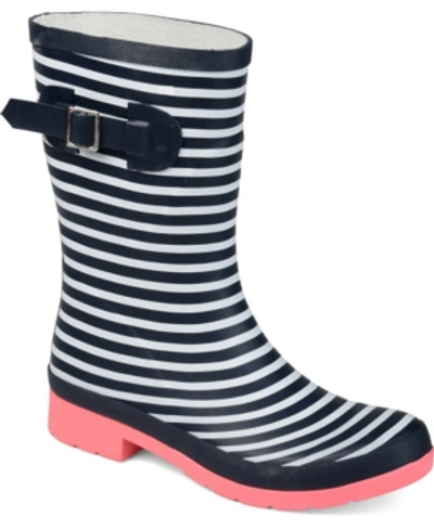 Shop Journee Collection Women's Seattle Rain Boots In Stripe