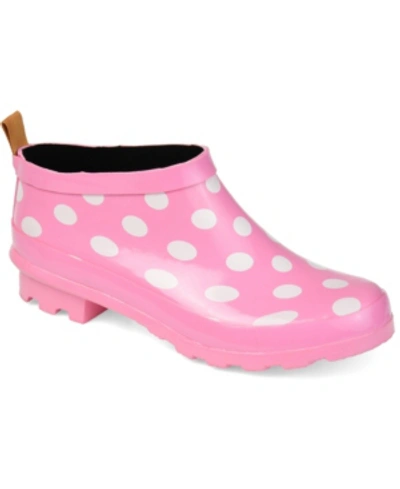 Shop Journee Collection Women's Rainer Ankle Rain Bootie In Pink
