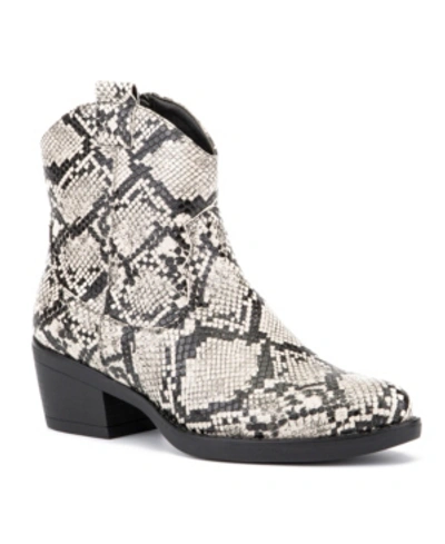 Shop Olivia Miller 'secret Keeper' Ankle Boots Women's Shoes In Grey Snake