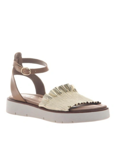 Shop Nicole Women's Delancey Sporty Wedge Sandals Women's Shoes In Gold