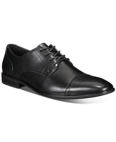 Shop Alfani Men's Quincy Cap-toe Lace-up Shoes, Created For Macy's Men's Shoes In Black