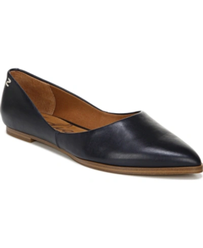 Shop Zodiac Women's Hill Pointed Toe Flats In Navy Leather