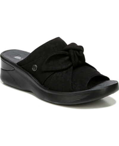 Shop Bzees Smile Washable Slide Wedge Sandals Women's Shoes In Black