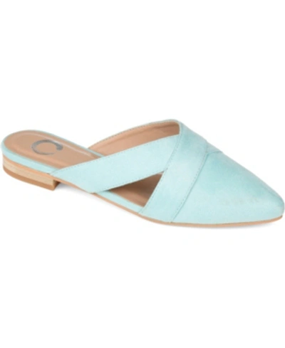 Shop Journee Collection Women's Giada Pointed Toe Slip On Mules In Mint