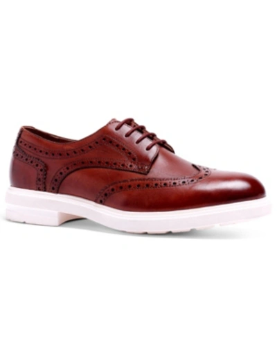 Shop Anthony Veer Men's Harrison Hybrid Wingtip Lace-up Casual Oxford Dress Shoes Men's Shoes In Brown
