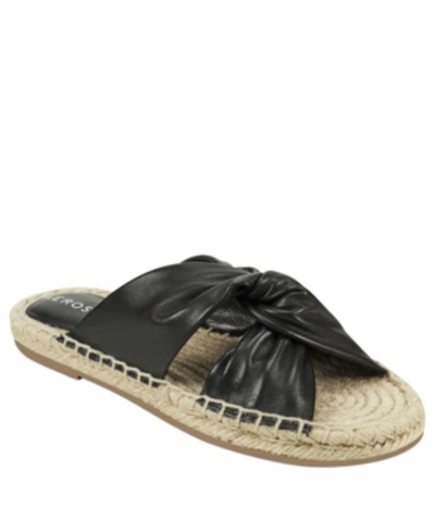Shop Aerosoles Paramus Knotted Casual Sandal Women's Shoes In Black Leather