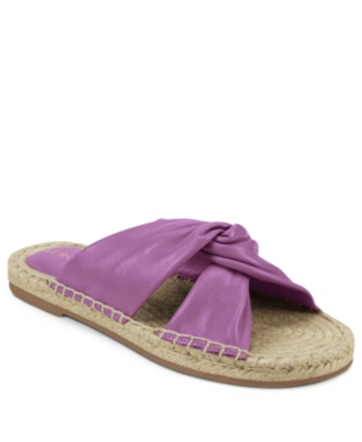 Shop Aerosoles Paramus Knotted Casual Sandal Women's Shoes In Purple Leather