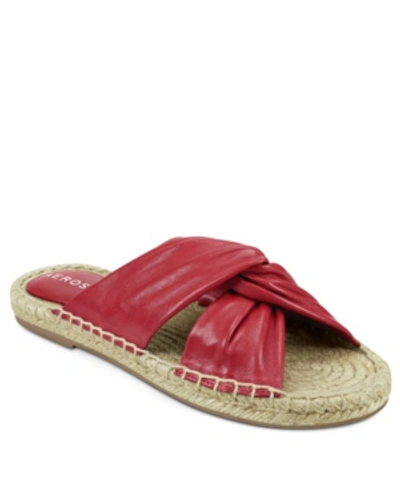 Shop Aerosoles Paramus Knotted Casual Sandal Women's Shoes In Red Leather