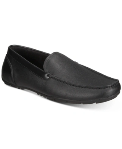 Shop Alfani Men's Aldrich Textured Drivers, Created For Macy's Men's Shoes In Black