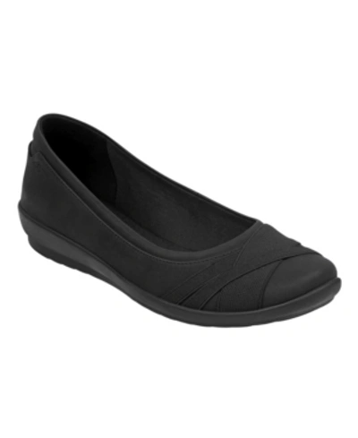 Shop Easy Spirit Women's Acasia Round Toe Slip-on Casual Flats Women's Shoes In Black