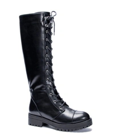 Shop Dirty Laundry Women's Vandal Laceup Tall Lug Sole Boots Women's Shoes In Black