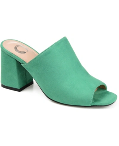 Journee Collection Collection Women's Wide Width Adelaide Slide In Green