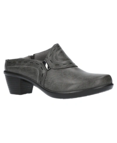 Shop Easy Street Cynthia Comfort Mules In Gray