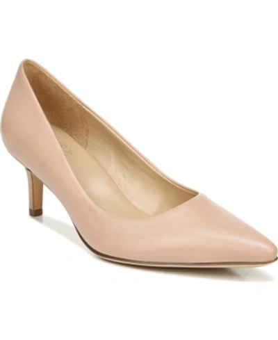 Naturalizer Jayla-pump Mid-heel Square Toe Pumps In Barely Nude