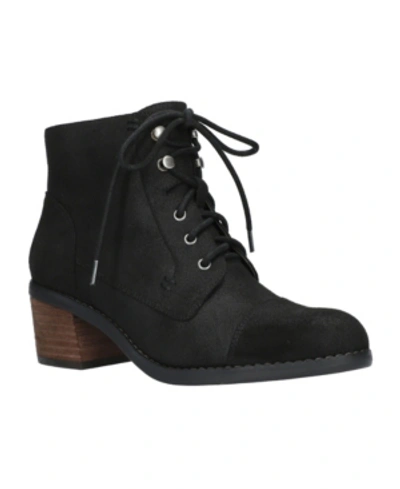 Shop Bella Vita Sarina Lace Up Booties Women's Shoes In Black