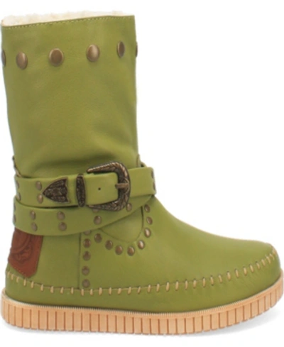 Shop Dingo Women's Malibu Moccasins Boots Women's Shoes In Lime