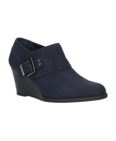 Shop Easy Street Mendi Comfort Wedges Women's Shoes In Navy