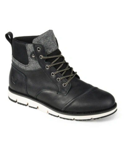 Shop Territory Men's Raider Tru Comfort Foam Lace-up Cap Toe Ankle Boot In Black