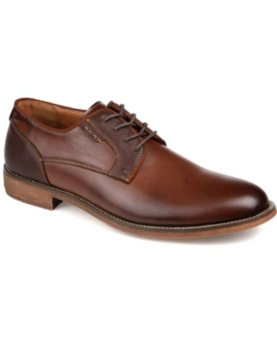 Shop Vance Co. Alston Men's Textured Plain Toe Derby Shoe In Brown