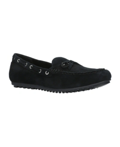 Shop Bella Vita Scout Comfort Loafers Women's Shoes In Black Suede Leather