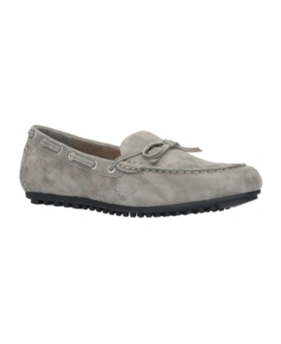 Shop Bella Vita Scout Comfort Loafers In Grey Suede Leather