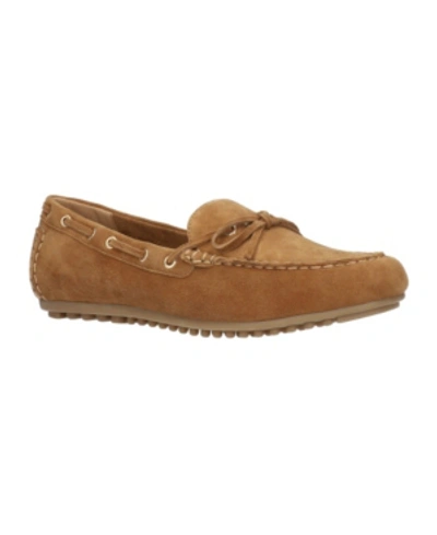Shop Bella Vita Scout Comfort Loafers Women's Shoes In Cognac Suede Leather