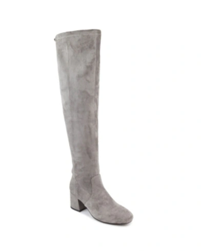 Shop Sugar Women's Ollie Over The Knee High Calf Boots In Gray