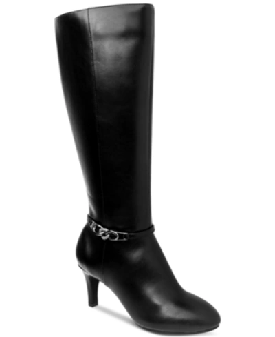 Shop Karen Scott Hanna Wide-calf Dress Boots, Created For Macy's In Black