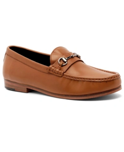 Shop Anthony Veer Men's Filmore Classic Bit Loafers Slip-on In Medium Brown