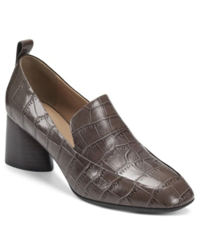 Shop Aerosoles Women's Mariah Tailored Heel Loafer Women's Shoes In Brown Croco