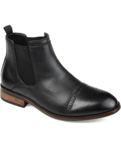 Shop Vance Co. Garrett Men's Cap Toe Chelsea Boot Men's Shoes In Black