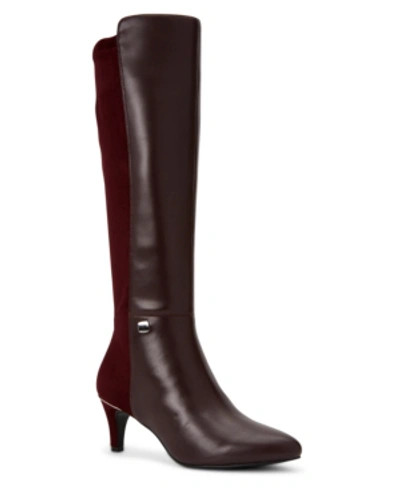 Shop Alfani Women's Step 'n Flex Hakuu Dress Boots, Created For Macy's Women's Shoes In Dark Berry