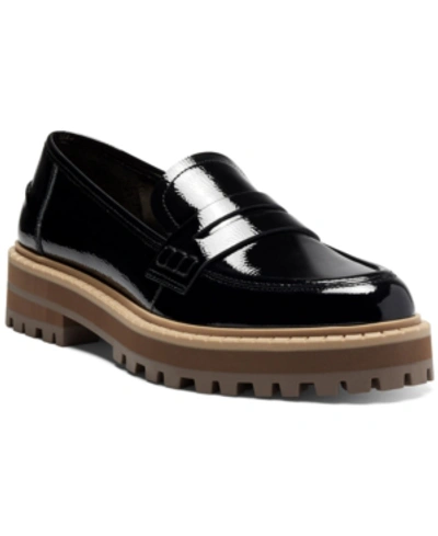 Shop Vince Camuto Women's Mckella Lug Sole Loafers Women's Shoes In Black
