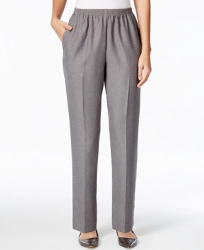 Shop Alfred Dunner Classics Pull-on Straight-leg Pants In Gray