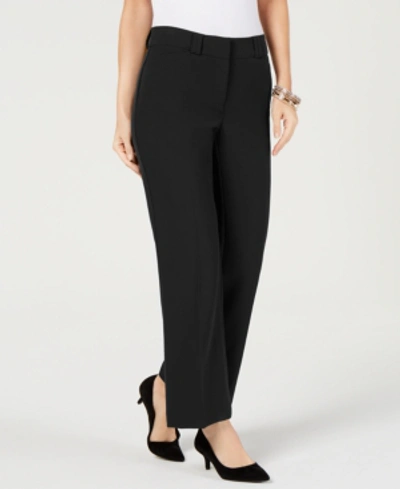 Shop Alfani Women's Essential Curvy Bootcut Pants, Regular, Long & Short Lengths, Created For Macy's In Deep Black