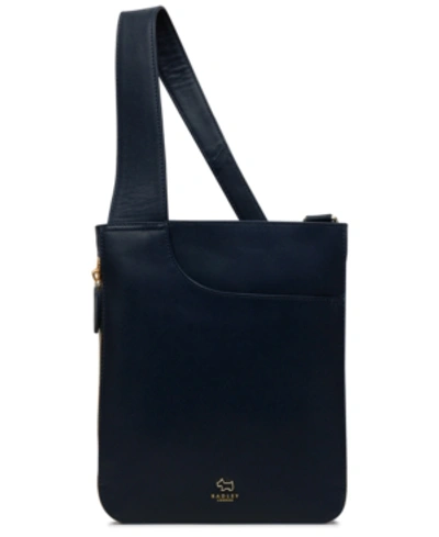 Shop Radley London Women's Pockets Medium Leather Ziptop Crossbody Bag In Ink/gold