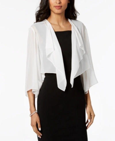 Shop Alex Evenings Chiffon Cover Up In Ivory