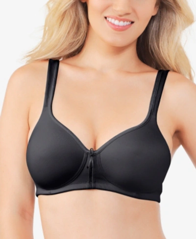 Vanity Fair Body Caress Beauty Back Convertible Wire-free Bra In Midnight  Black