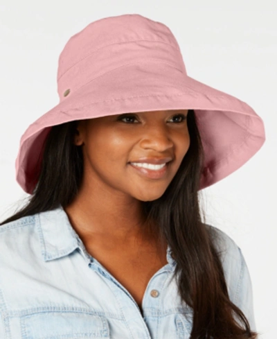 Shop Scala Cotton Big Brim With Inner Drawstring In Pink